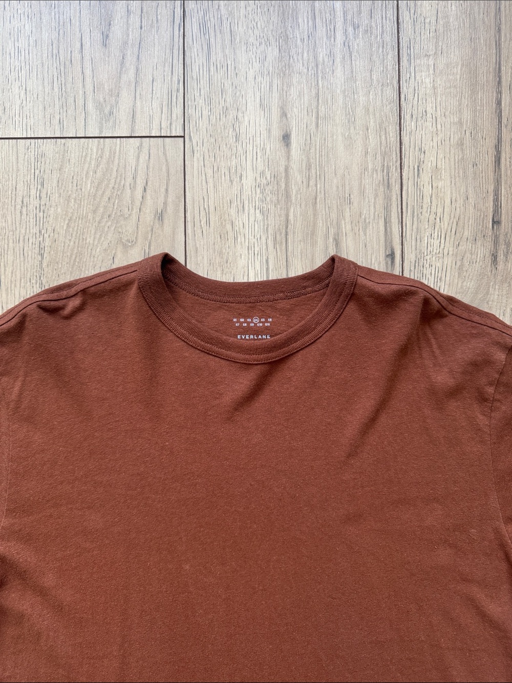 Everlane Unisex Brown Crew Neck T-Shirt E4 Hemp and Organic Cotton Short Sleeve - Picture 1 of 8